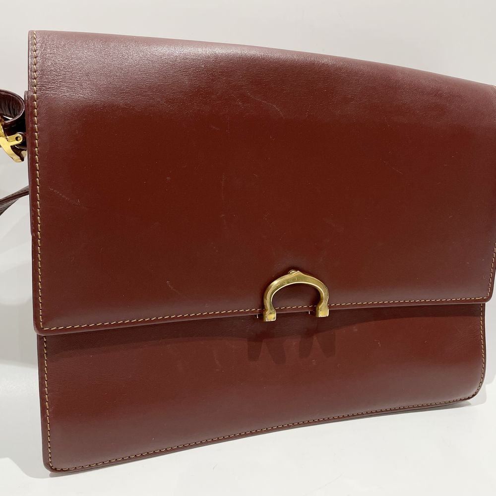 CARTIER Mastline Vintage Crossbody Shoulder Bag Leather Women's [Used B] 20240217