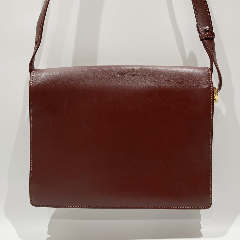 CARTIER Mastline Vintage Crossbody Shoulder Bag Leather Women's [Used B] 20240217