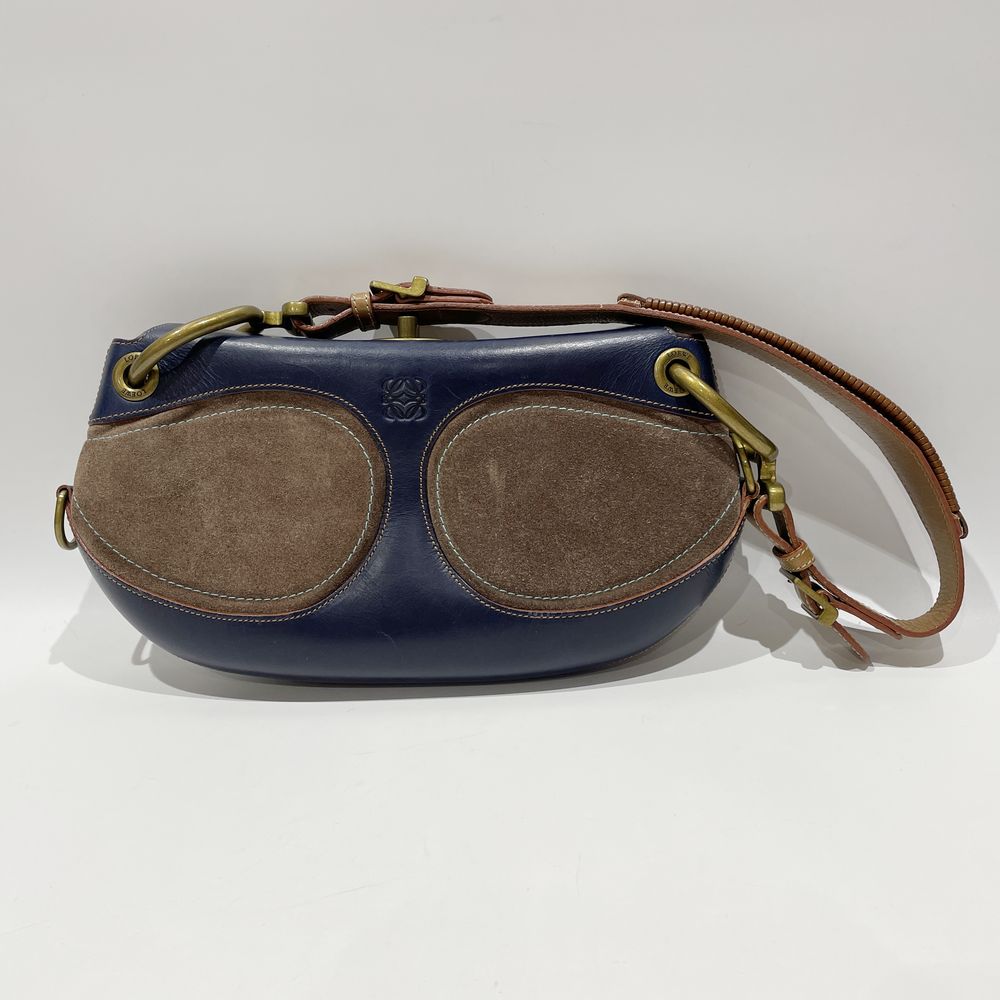 LOEWE Anagram Turnlock Vintage Shoulder Bag Leather/Suede Women's [Used B] 20240217