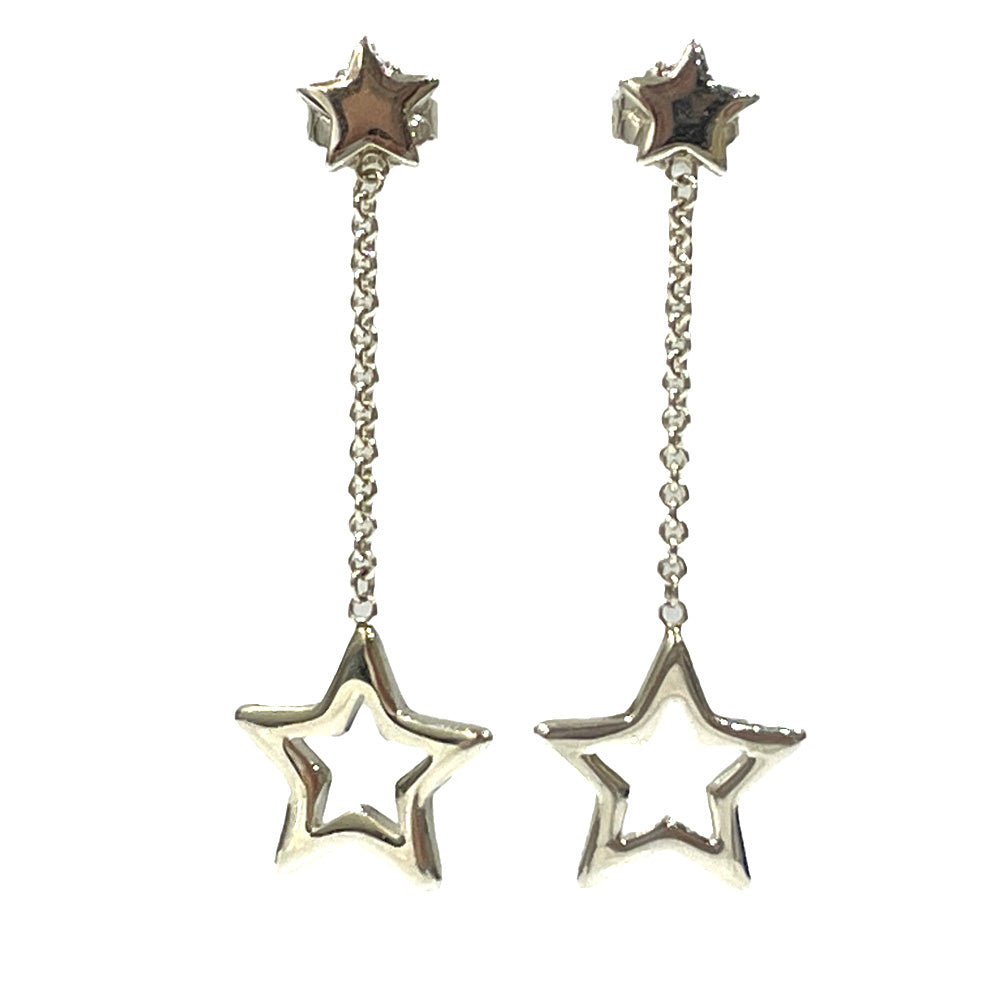 TIFFANY&amp;Co. Star Link Drop Earrings Silver 925 Women's [Used AB] 20240301