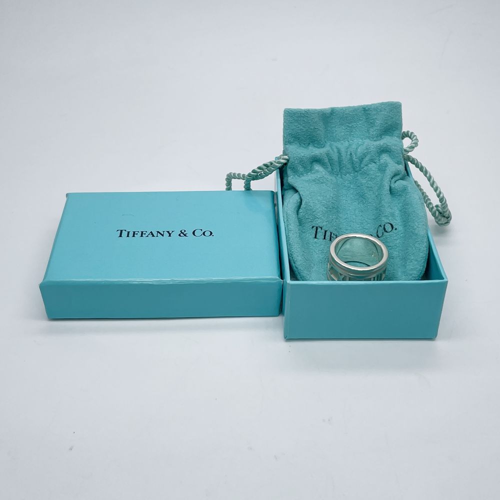 TIFFANY&amp;Co. Atlas Wide Size 9.5 Ring Silver 925 Women's [Used AB] 20240225