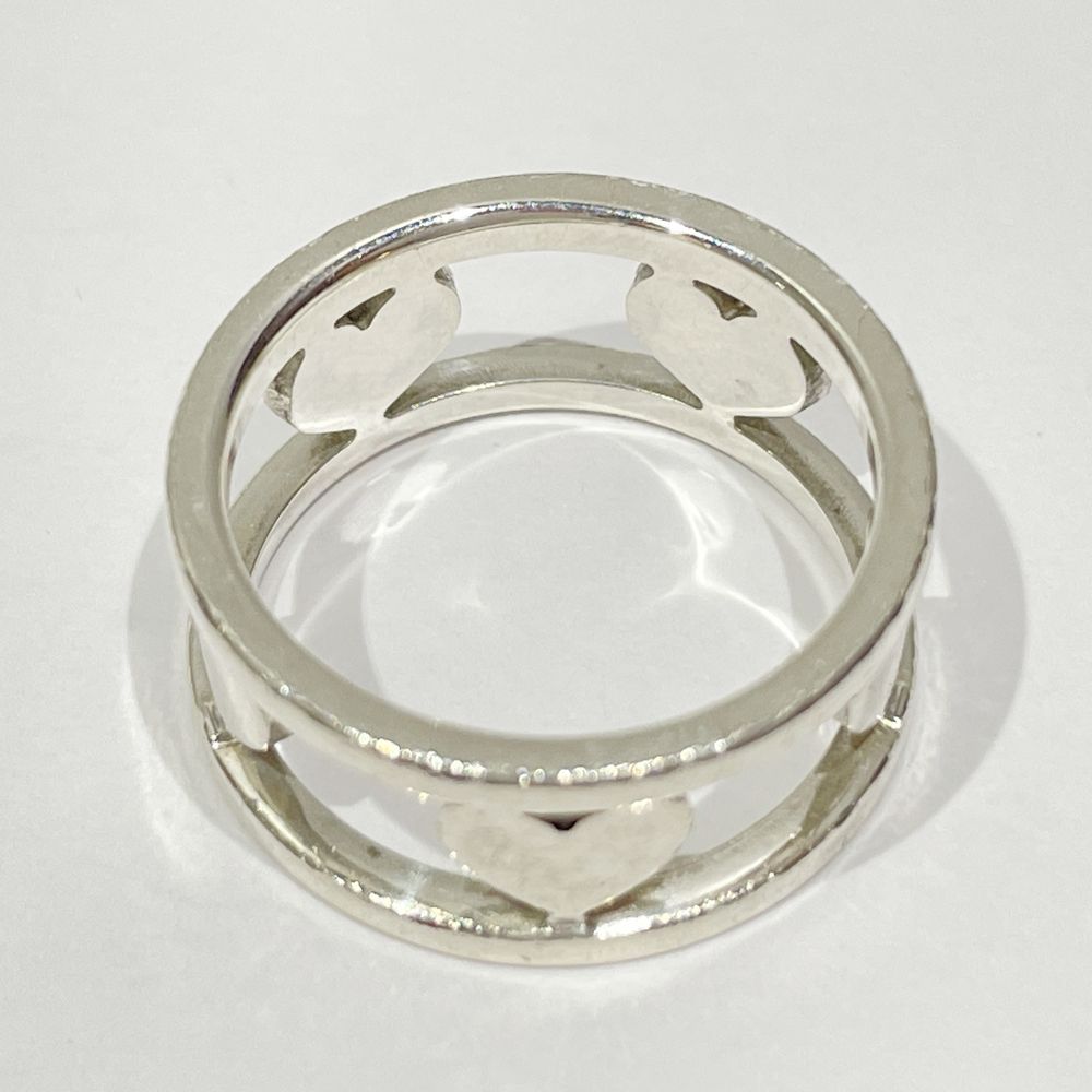 TIFFANY&amp;Co. Watermark Heart Motif No. 11 Ring Silver 925 Women's [Used B] 20240310