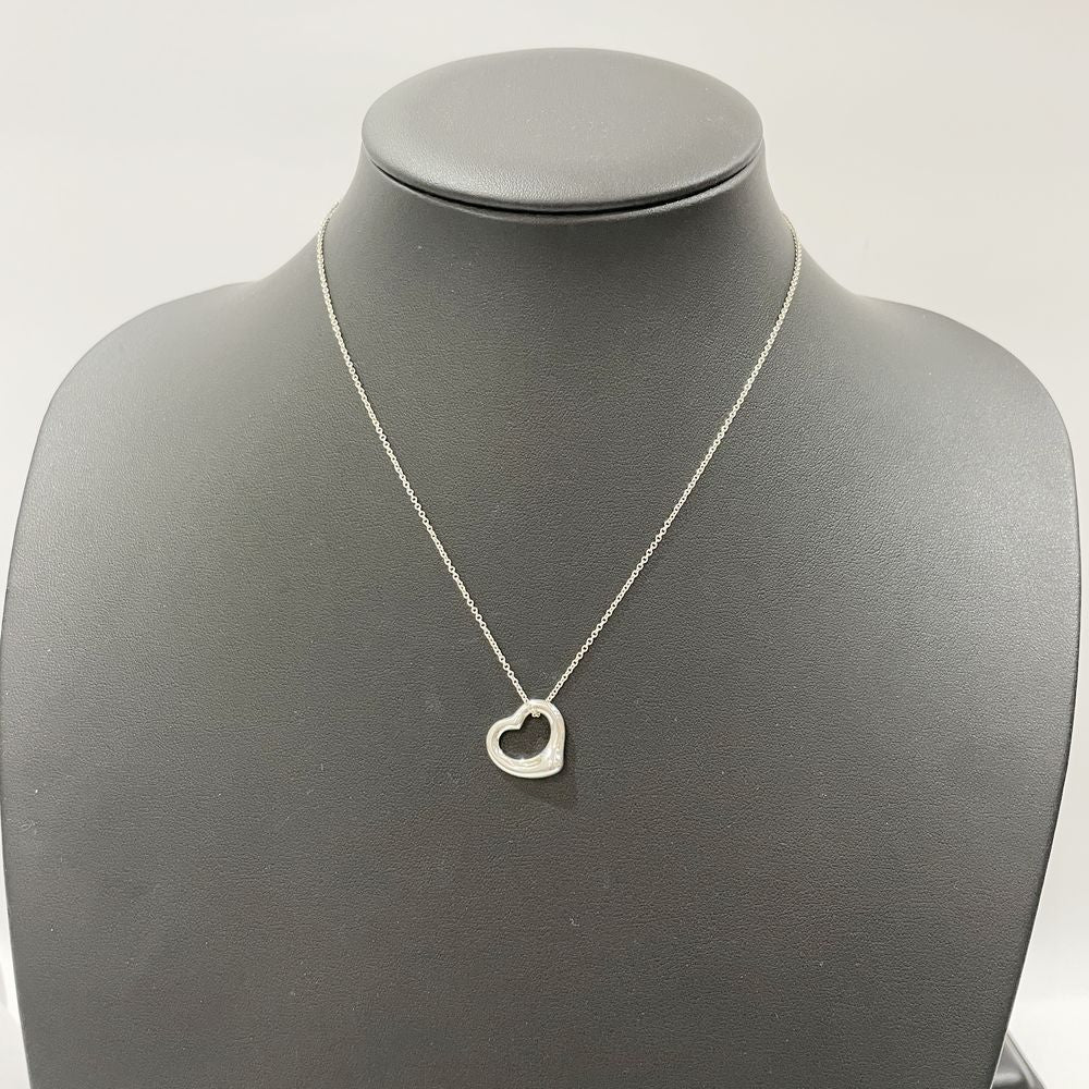 TIFFANY&amp;Co. Open Heart 16mm Necklace Silver 925 Women's [Used AB] 20240227