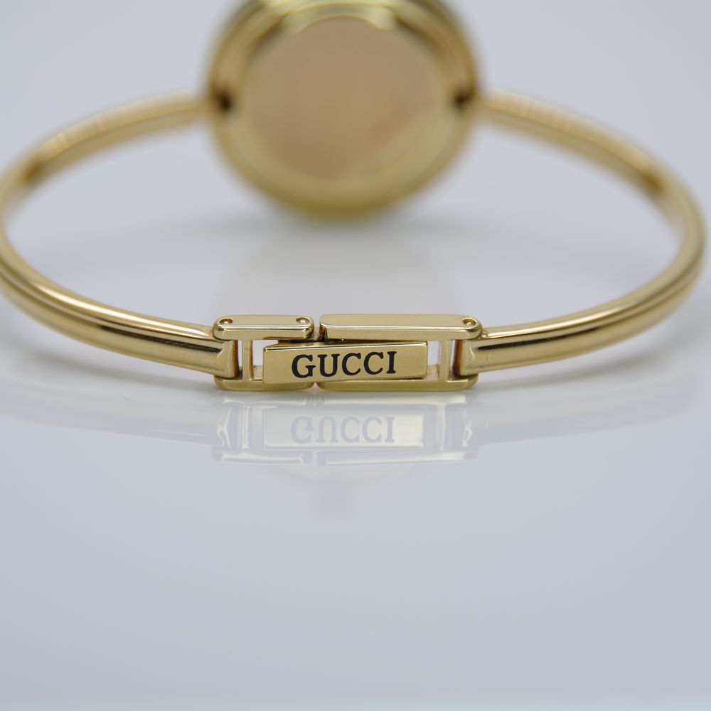 中古AB/使用感小】GUCCI グッチ チェンジベゼル シェリーライン クォーツ 替えベゼル×11 レディース 腕時計 11/12.2  ゴールド20456371