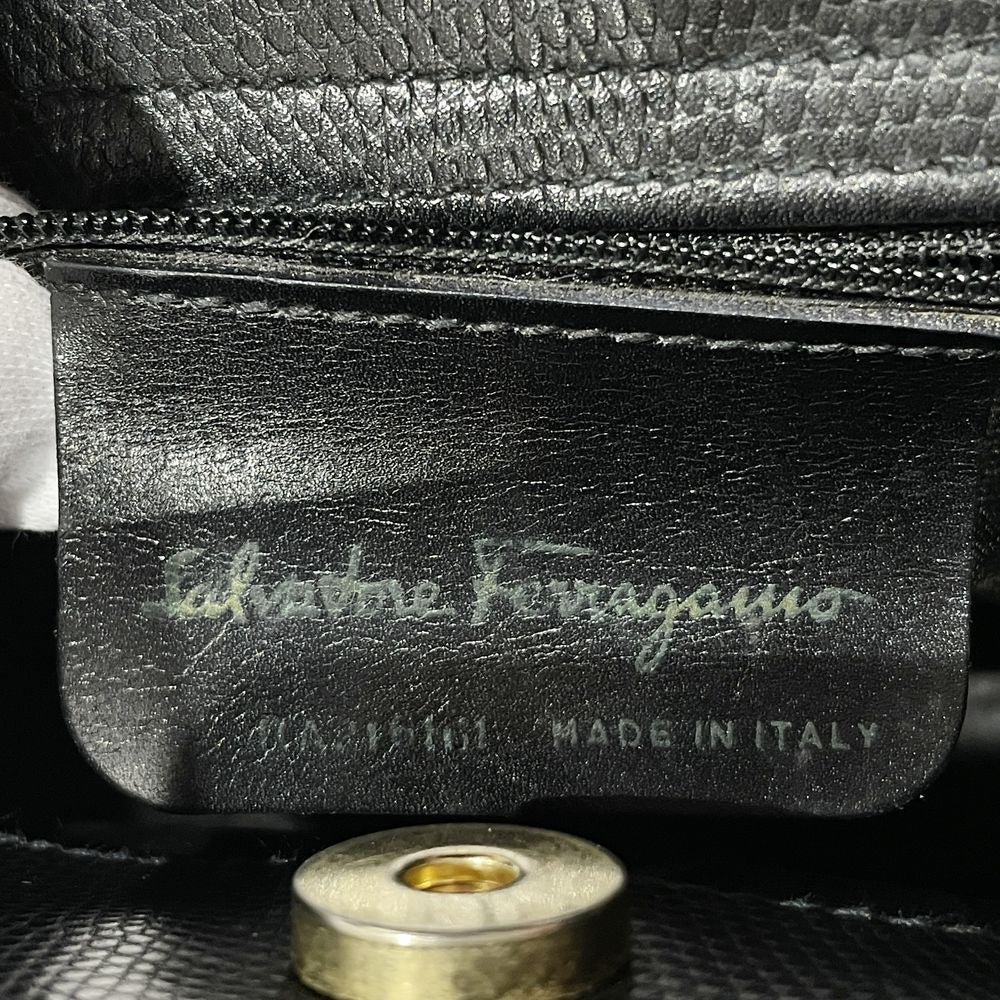 Salvatore Ferragamo (Salvatore Ferragamo) Vara Ribbon Embossed BA 216160 Handbag Leather/Canvas Women's [Used AB] 20240224