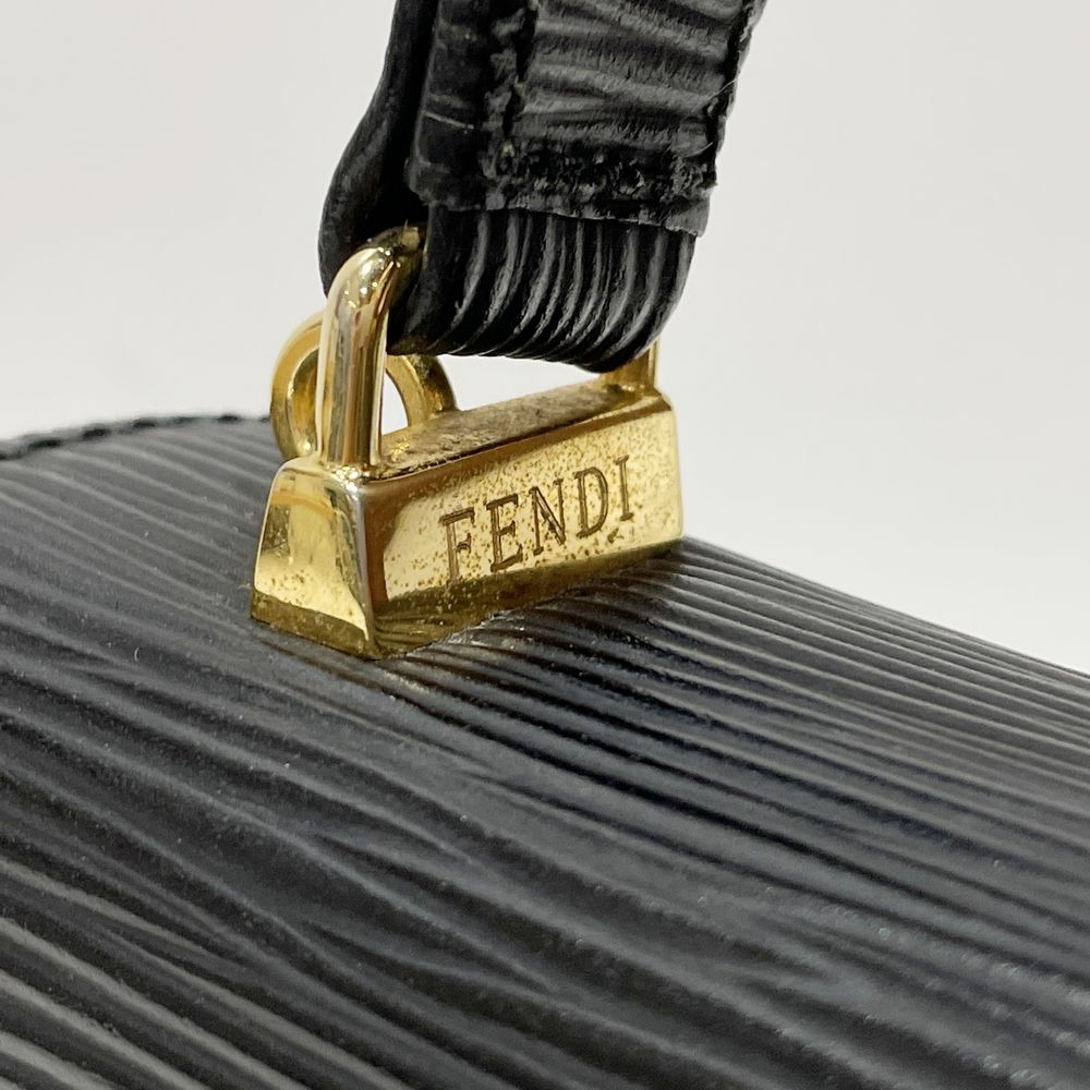 FENDI(フェンディ) エピレザー トップハンドル 台形型 ヴィンテージ ハンドバッグ レザー 【中古B】