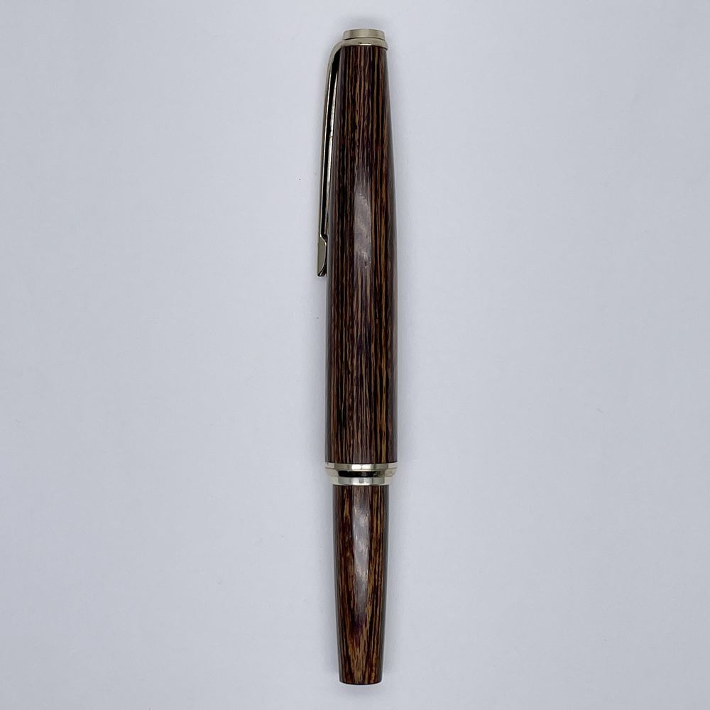 PLATINUM Fountain Pen Pocket Cherry Short Shaft Wood Grain Nib 14K Fine Point Fountain Pen Metal/Wood/Plastic Unisex [Used AB] 20240301