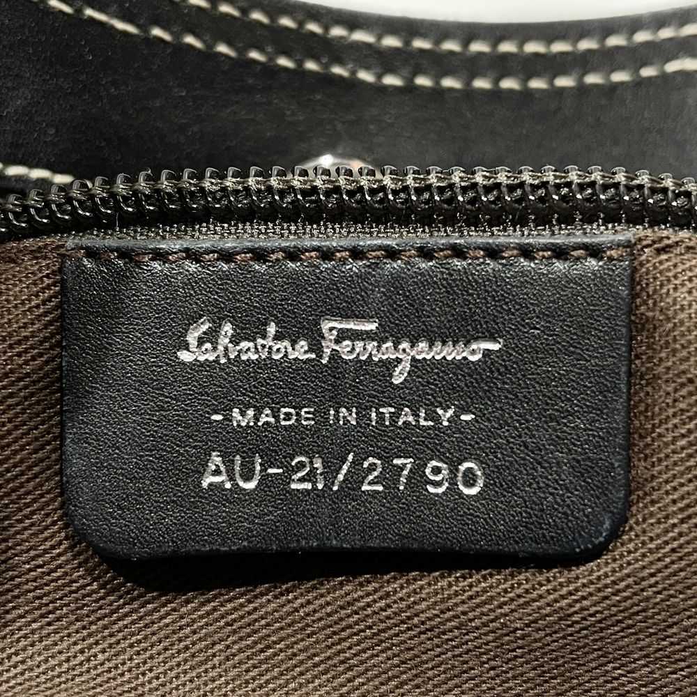 Salvatore Ferragamo Logo One Shoulder AU21/2790 Shoulder Bag Suede/Leather Women's [Used B] 20240224