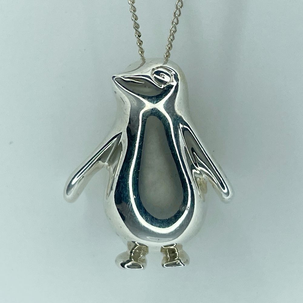 TIFFANY&amp;Co. Penguin Animal Motif Necklace Silver 925 Women's [Used AB] 20240305