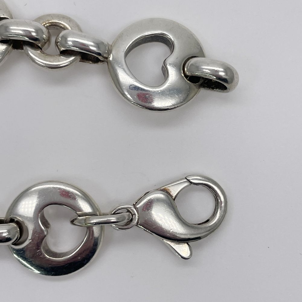 TIFFANY&amp;Co. Pierced Heart Vintage Bracelet Silver 925 Women's [Used B] 20240305