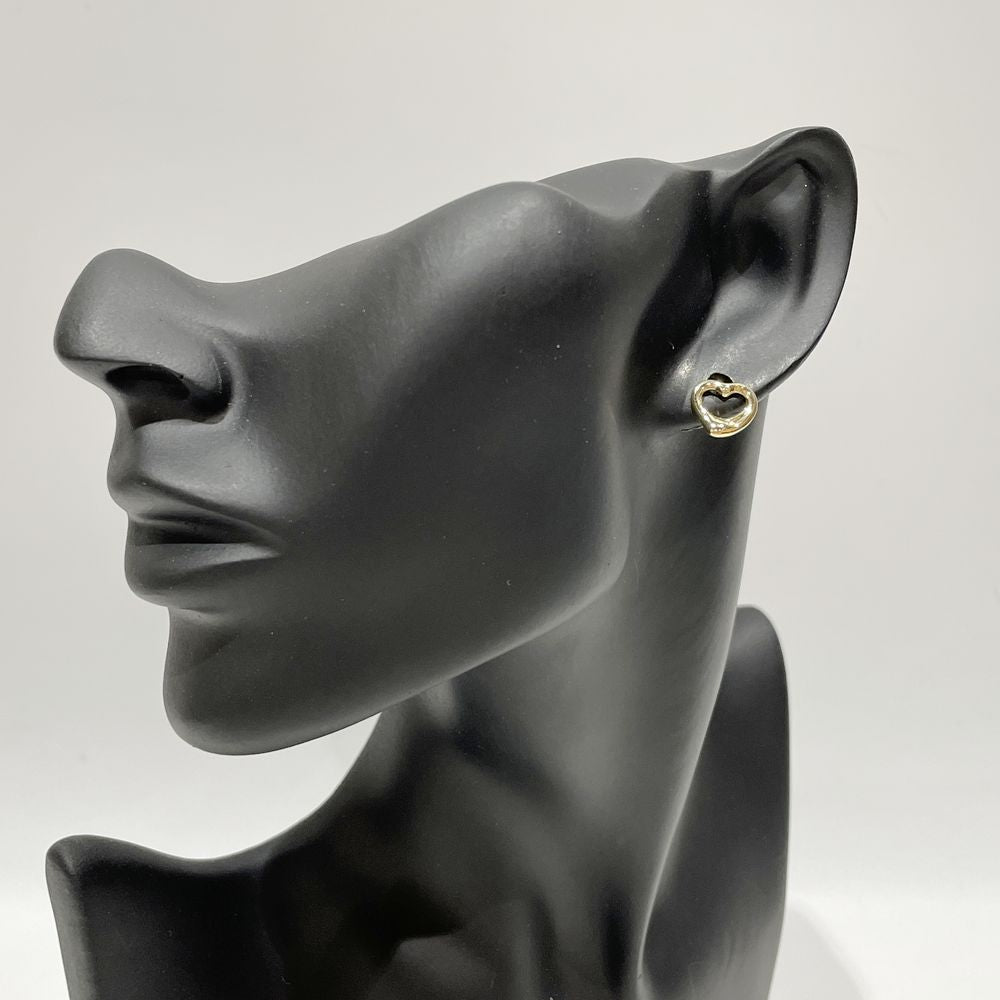 TIFFANY&amp;Co. Elsa Peretti Open Heart Earrings K18 Yellow Gold Women's [Used A] 20240308