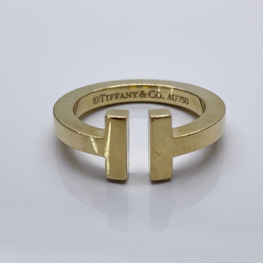 TIFFANY&amp;Co. T Square No. 10 Ring K18 Yellow Gold Women's [Used B] 20240308
