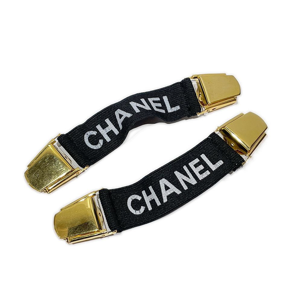 CHANEL Vintage Logo Armband Pair Sleeve Clasp Other Accessories Rubber Women's [Used AB] 20240312