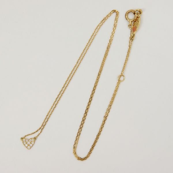 AHKAH Vivian Couture Heart D0.05ct Necklace K18 Yellow Gold/Diamond Women's  [Used AB] 20230208