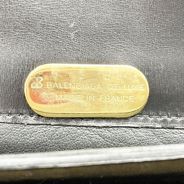 中古AB/使用感小】BALENCIAGA バレンシアガ ヴィンテージ レア 希少 BBロゴ 斜め掛け オールド レディース ショルダーバッグ  ブラック20412719