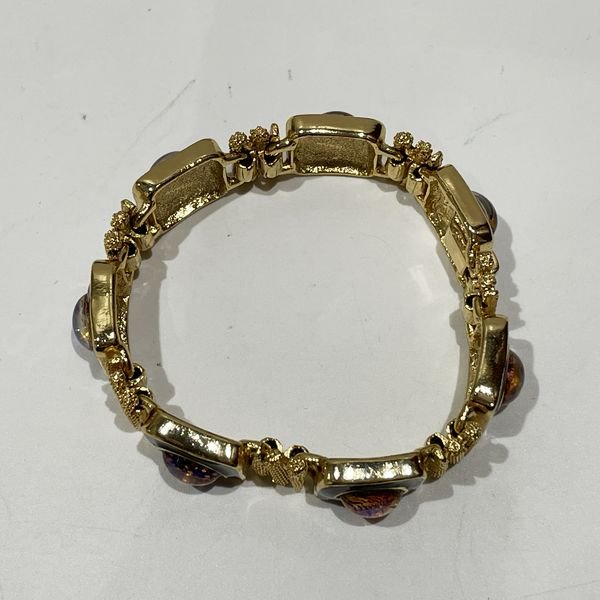 BALENCIAGA Colored Stone Vintage Bracelet GP Women's [Used B] 20231110