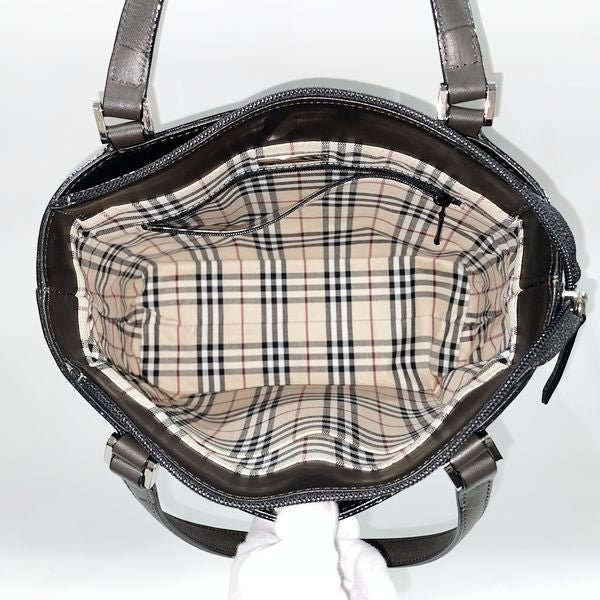 BURBERRY バーバリー ヴィンテージ ロゴ 内部チェック スクエア レディース ハンドバッグ ブラック 【中古AB/使用感小】 20431635 - IT'S YOURS | VINTAGE - APRE【公式】ヴィンテージブランド通販