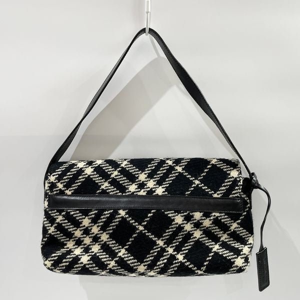 Burberry black and 2024 white check handbag